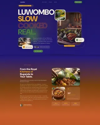 Authentic Ugandan Restaurant Landing Page Template