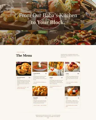 Ukrainian Food Truck Landing Page Template