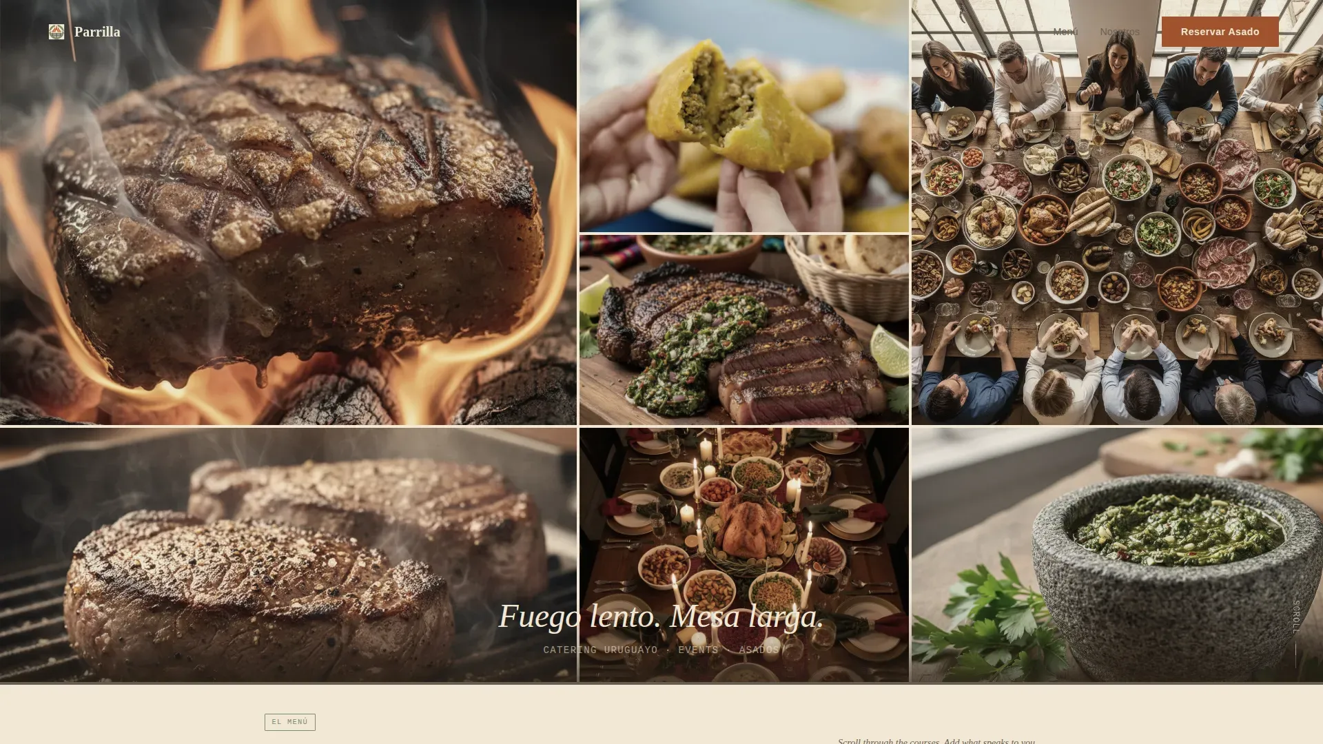 Uruguayan Catering Landing Page Template
