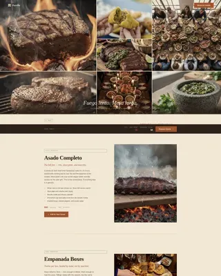 Uruguayan Catering Landing Page Template