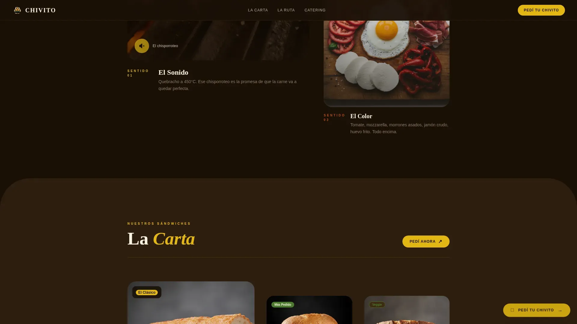 Uruguayan Food Truck Landing Page Template