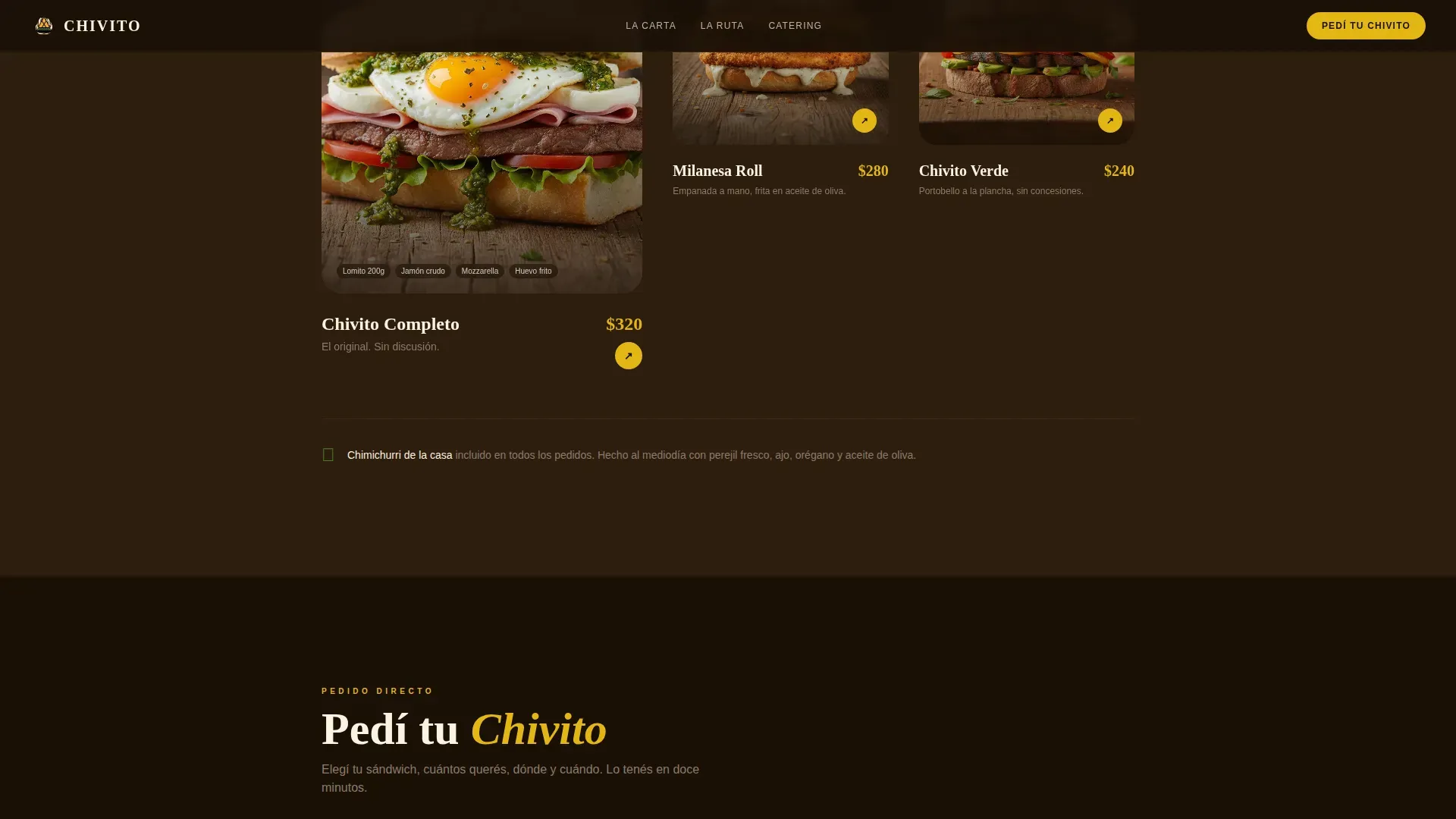 Uruguayan Food Truck Landing Page Template