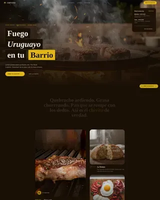Uruguayan Food Truck Landing Page Template