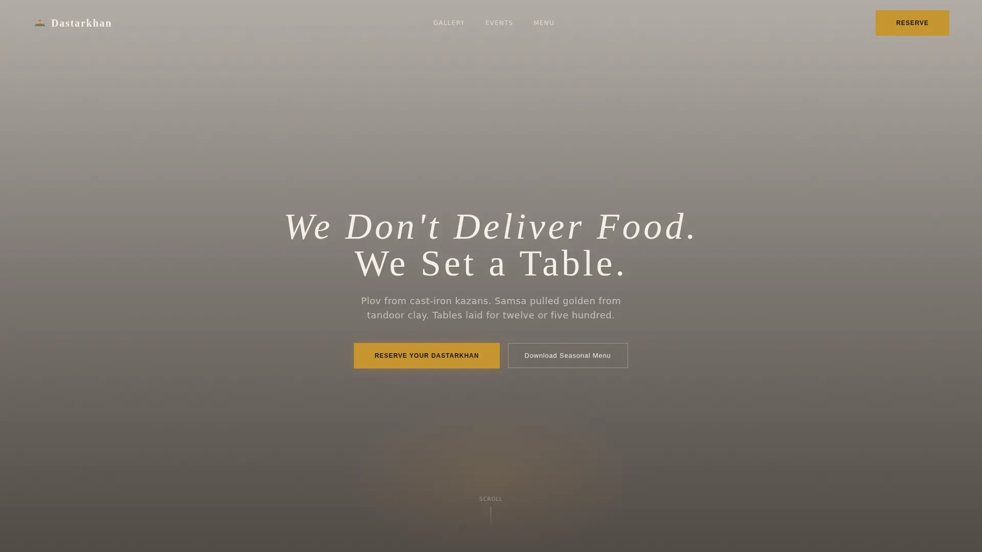 Uzbek Catering Event Registration Landing Page