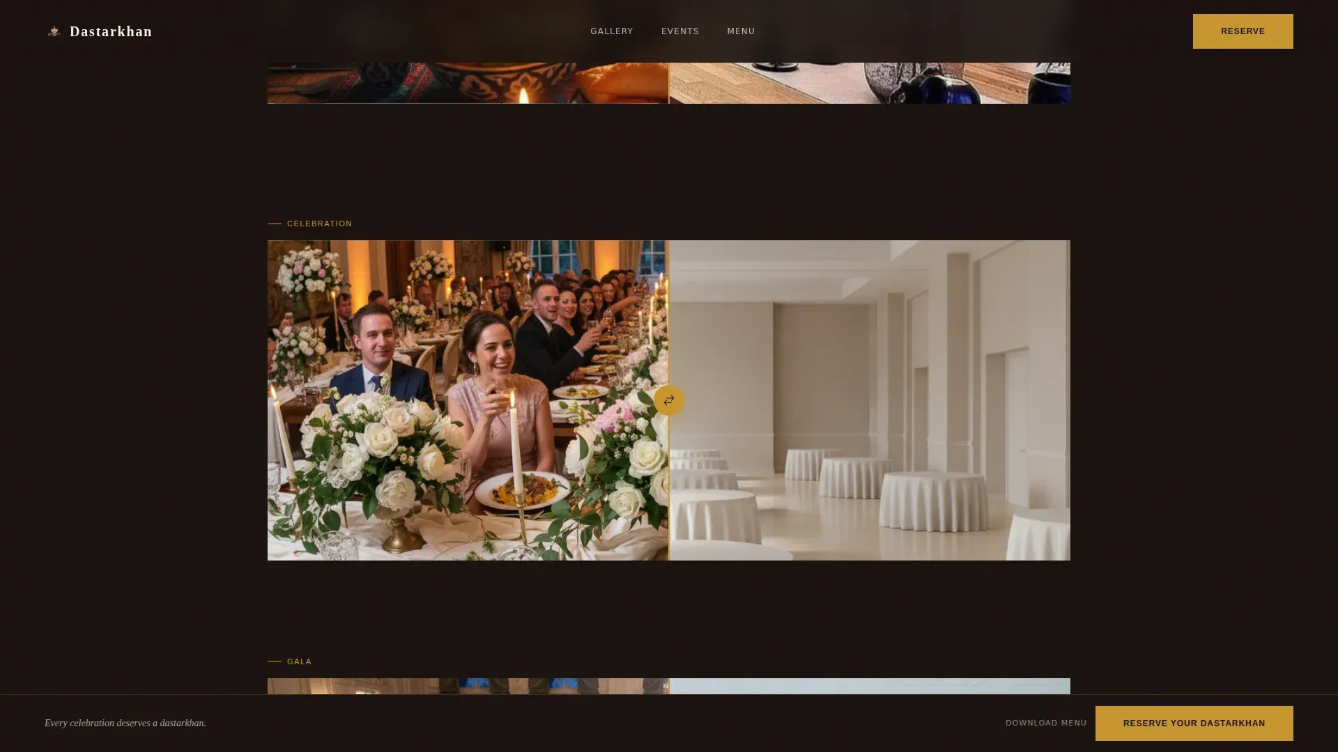 Uzbek Catering Event Registration Landing Page