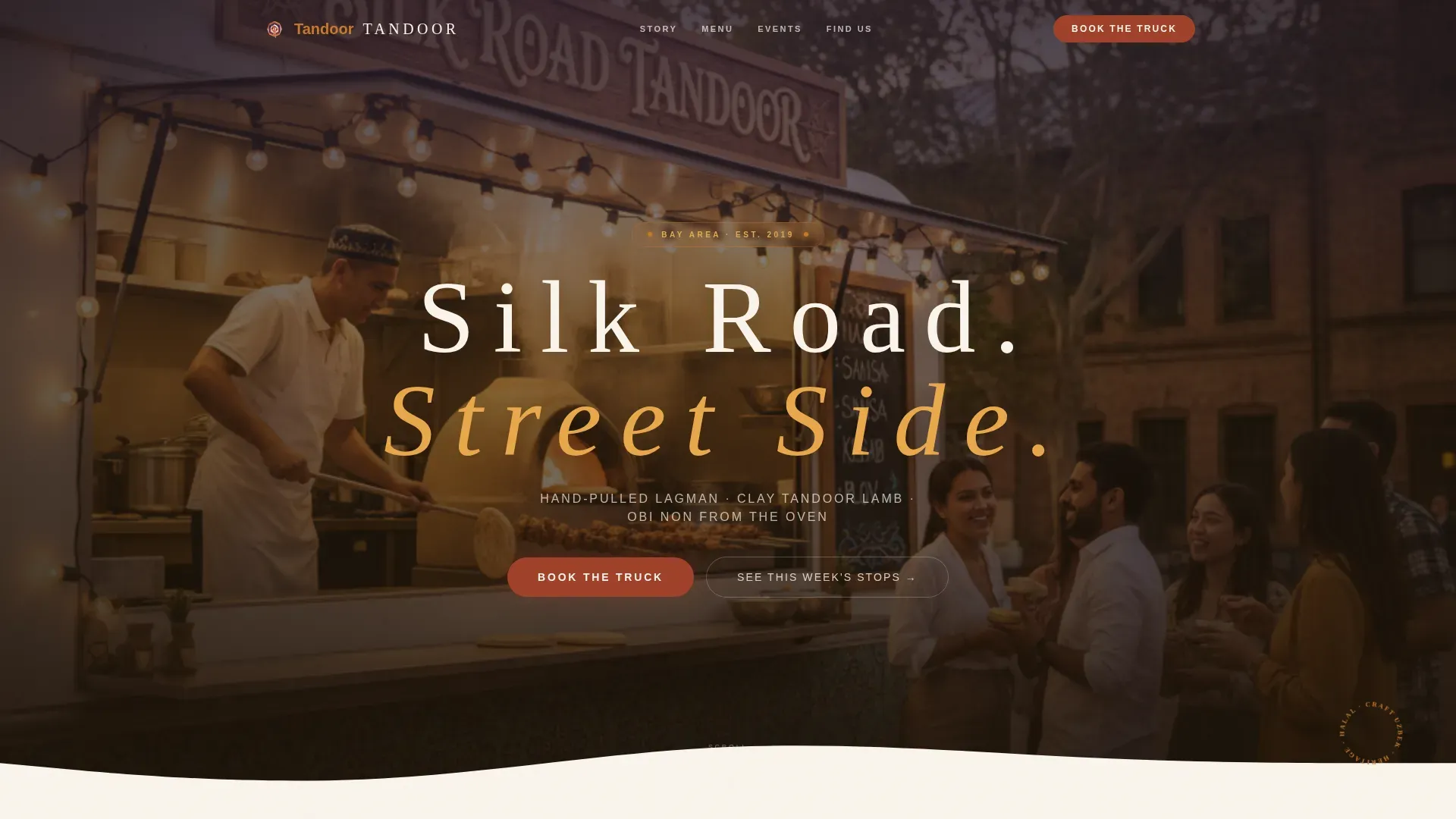 Silk Road Food Truck Landing Page Template