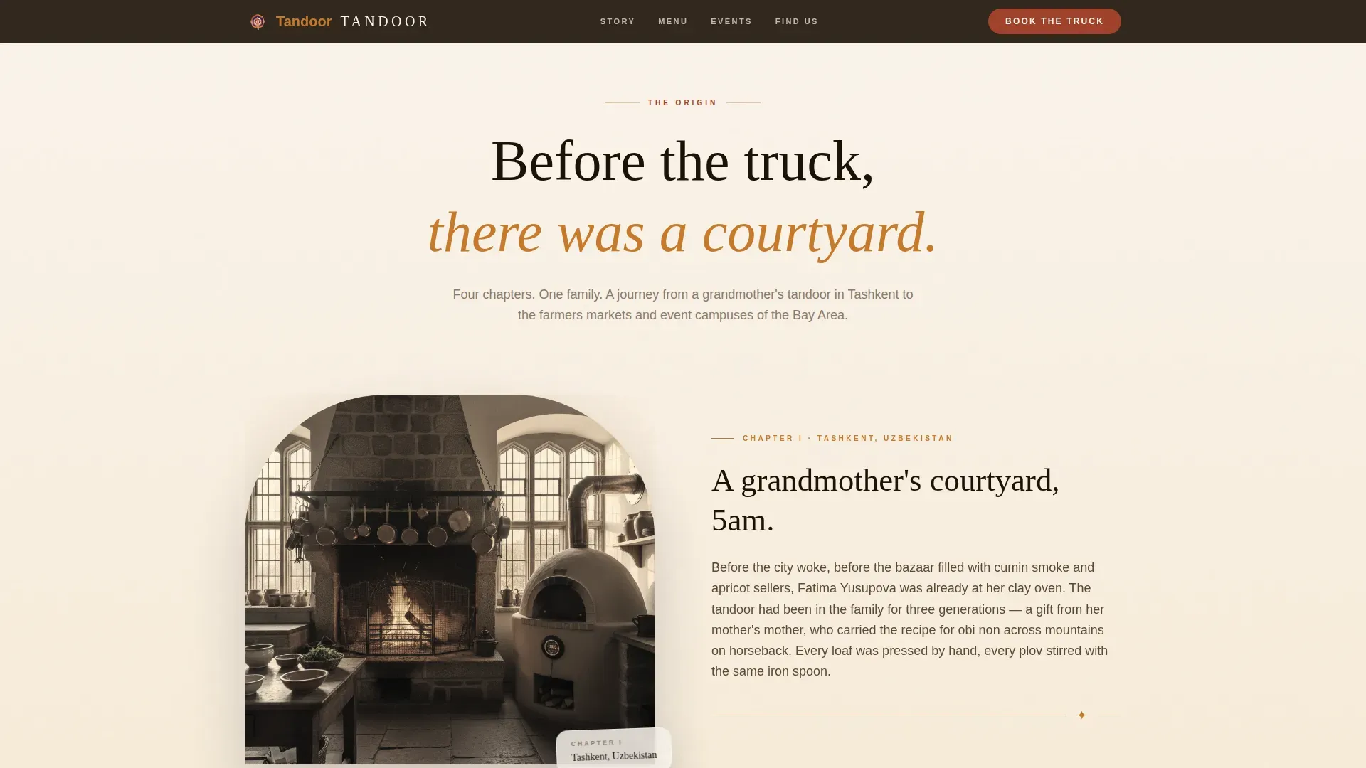 Silk Road Food Truck Landing Page Template