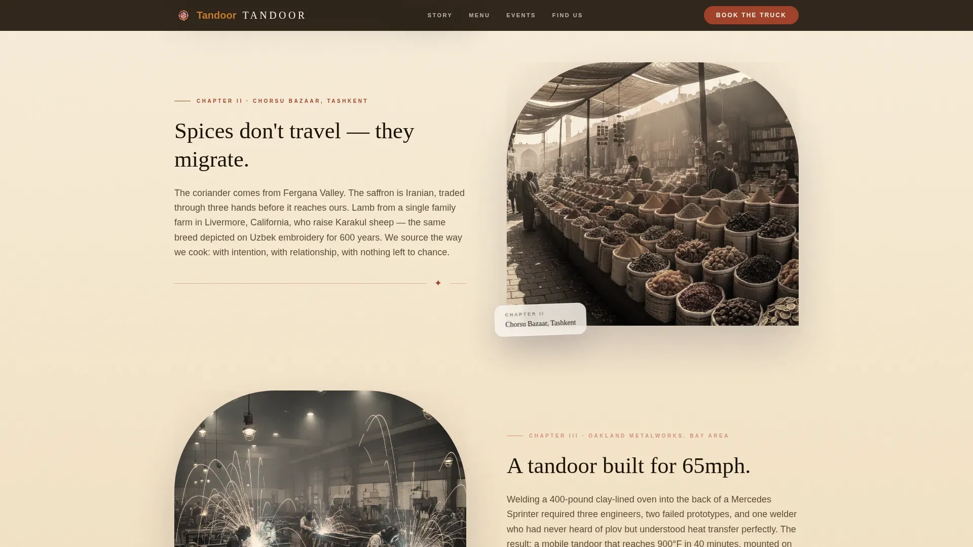 Silk Road Food Truck Landing Page Template