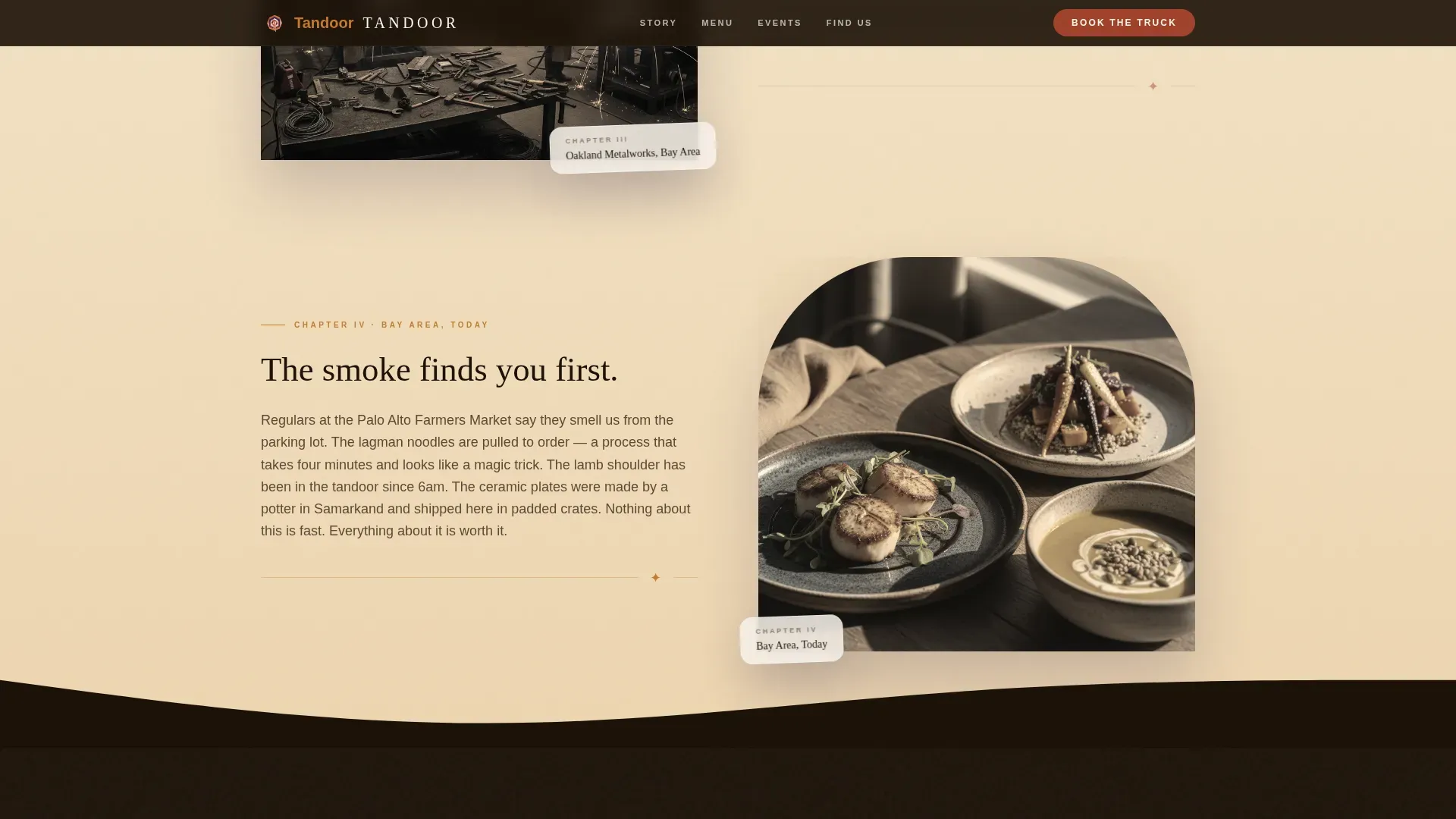 Silk Road Food Truck Landing Page Template