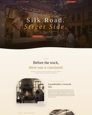 Silk Road Food Truck Landing Page Template