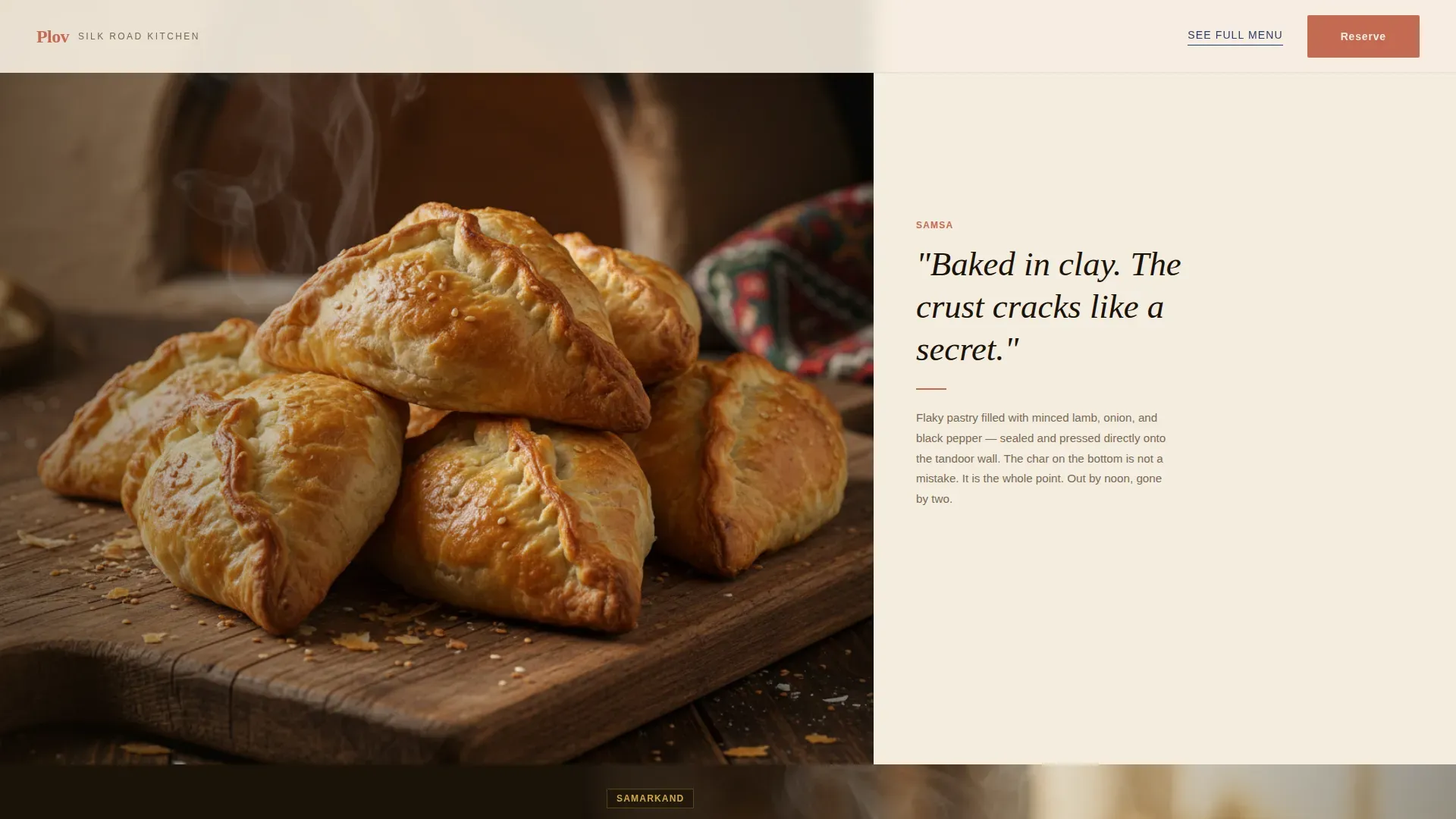 Local Regional & Ethnic Restaurant Appointment Booking Website Template