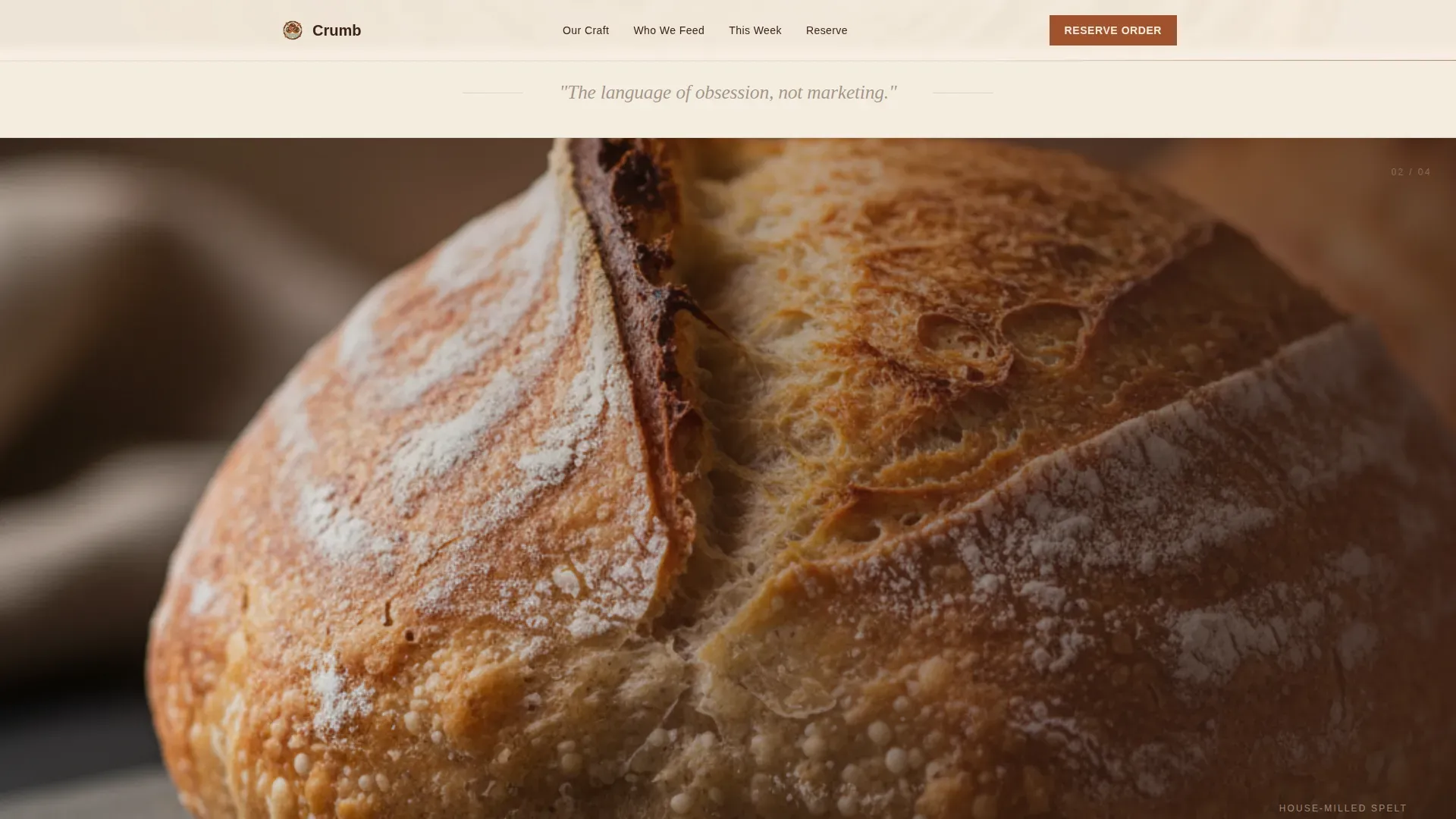 Artisan Vegan Bakery Booking Landing Page Template