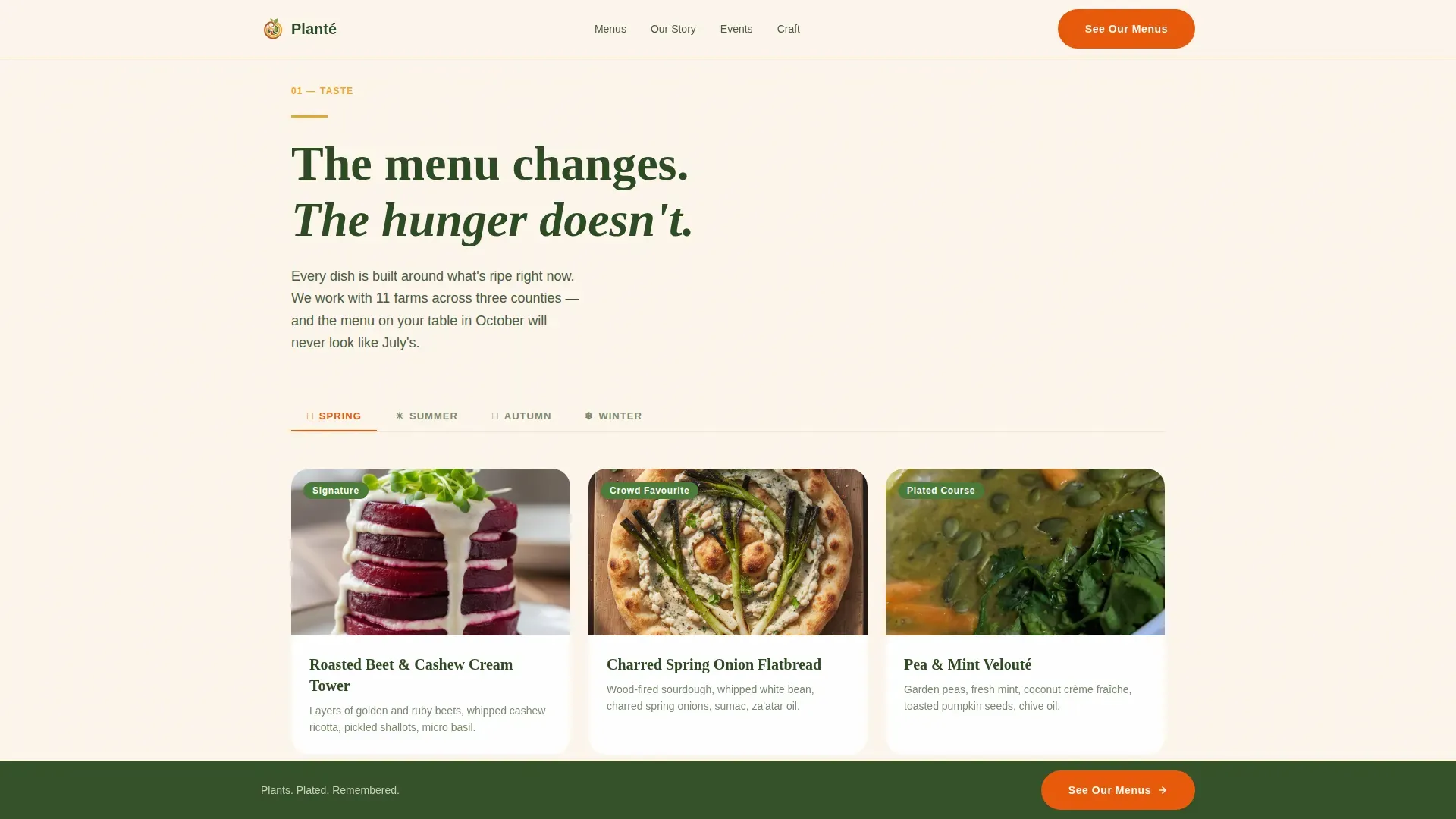 Organic Vegan Catering Landing Page Template