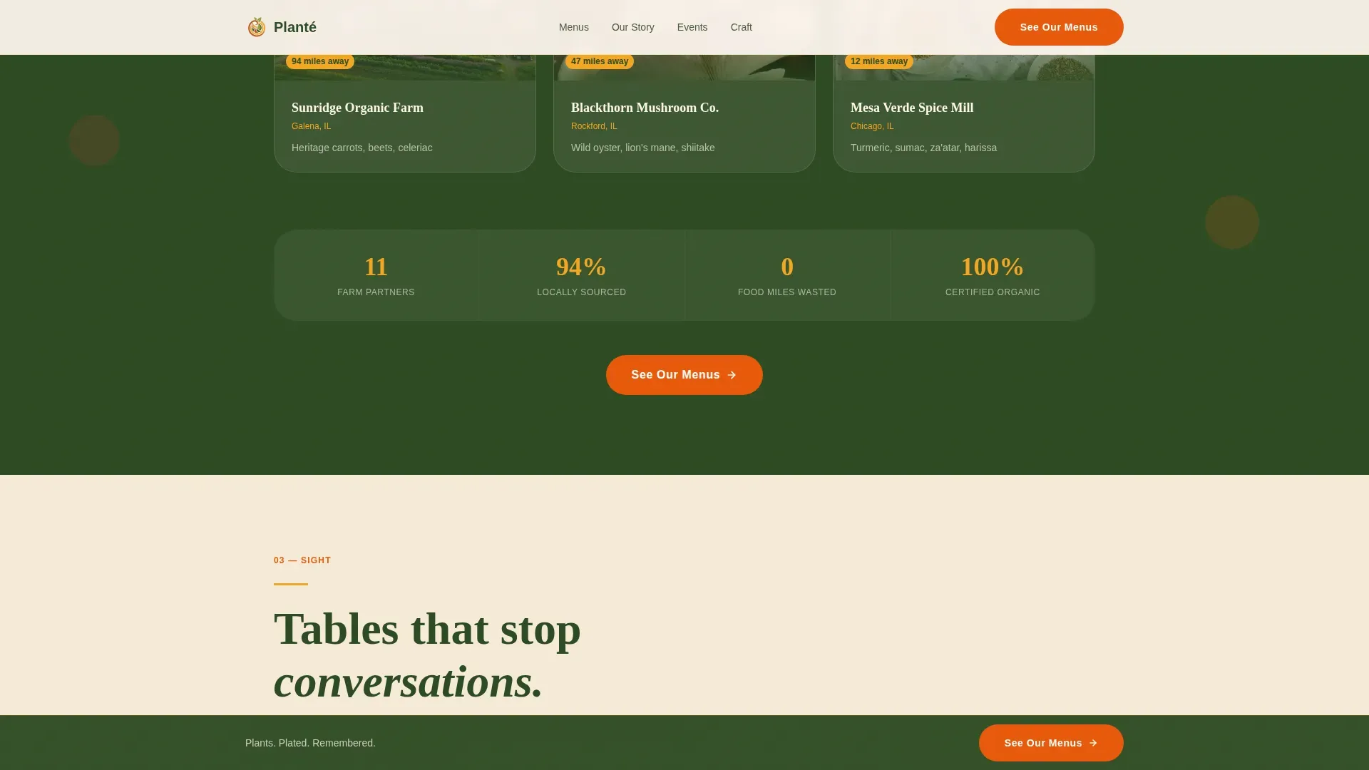 Organic Vegan Catering Landing Page Template