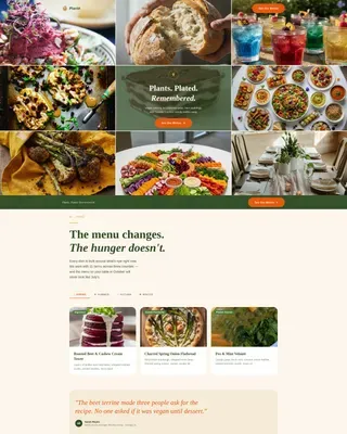Organic Vegan Catering Landing Page Template