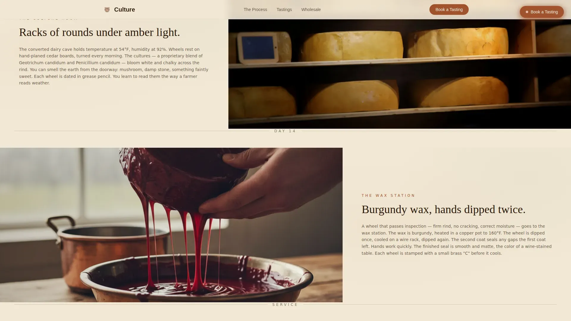 Artisan Vegan Creamery Tasting Landing Page Template