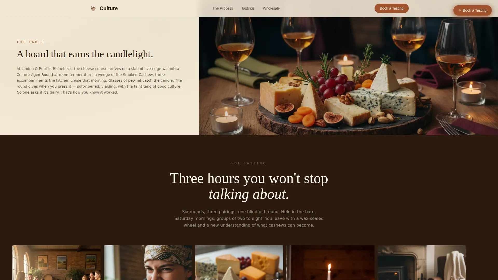 Artisan Vegan Creamery Tasting Landing Page Template