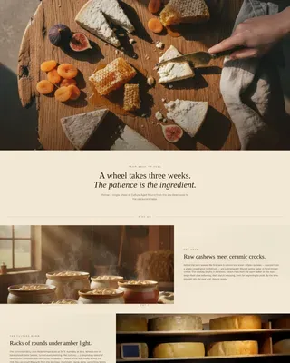 Artisan Vegan Creamery Tasting Landing Page Template