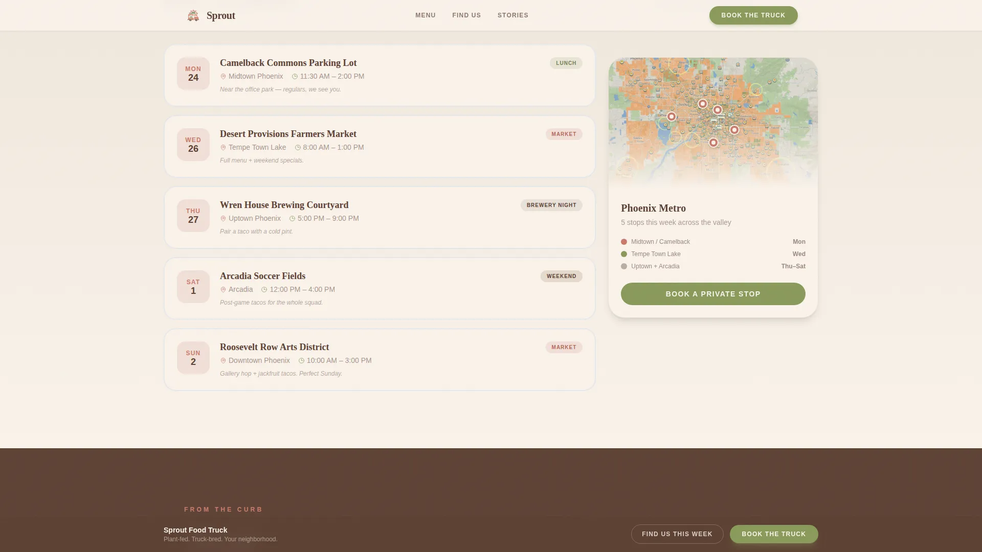 Food Truck & Mobile Kitchen Booking Website Template