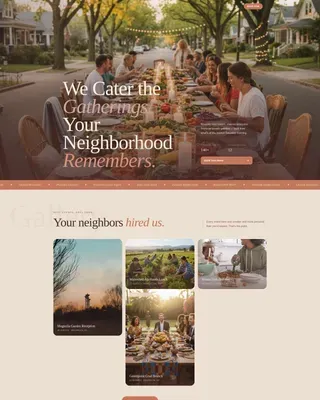 Farm Fresh Vegetarian Catering Landing Page Template