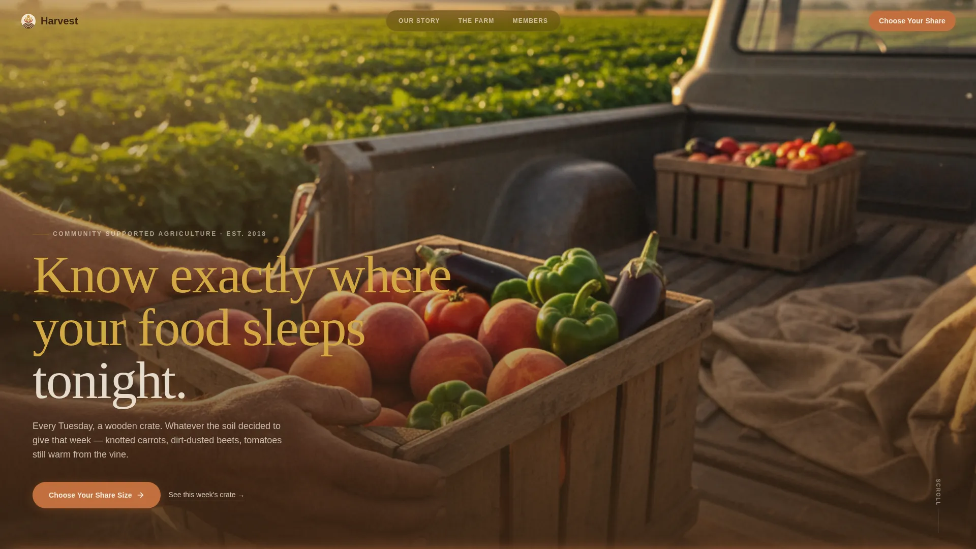 Seasonal CSA Landing Page Template