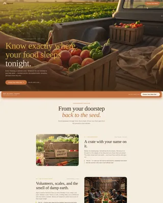 Seasonal CSA Landing Page Template