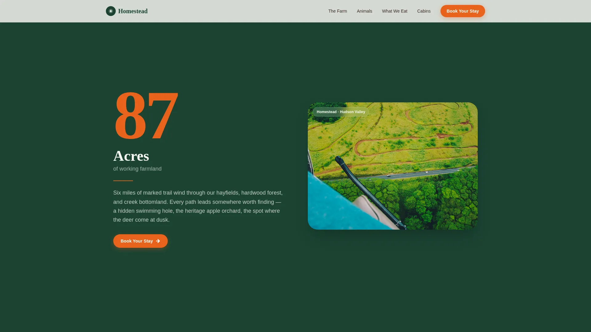 Farm & Ranch Booking Website Template