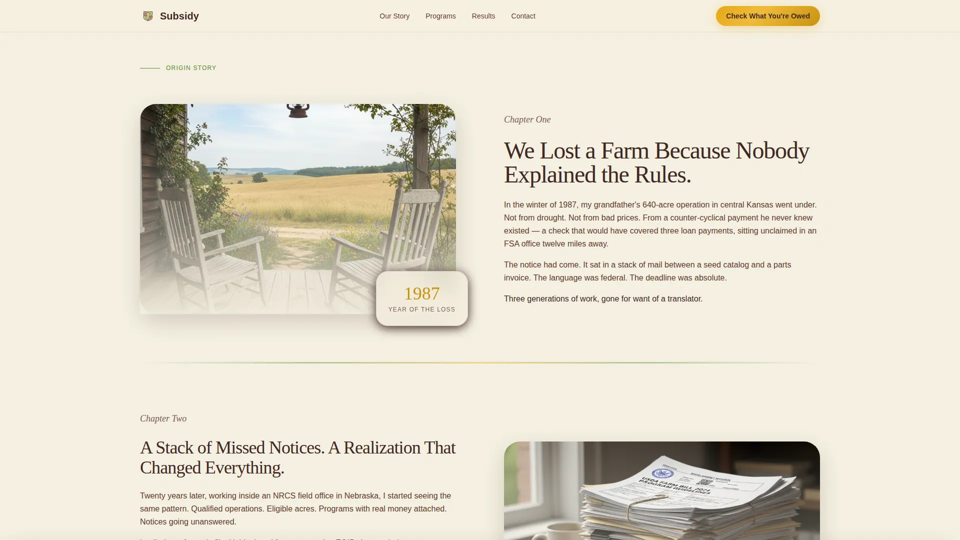Trusted Farmsubsidy Landing Page Template