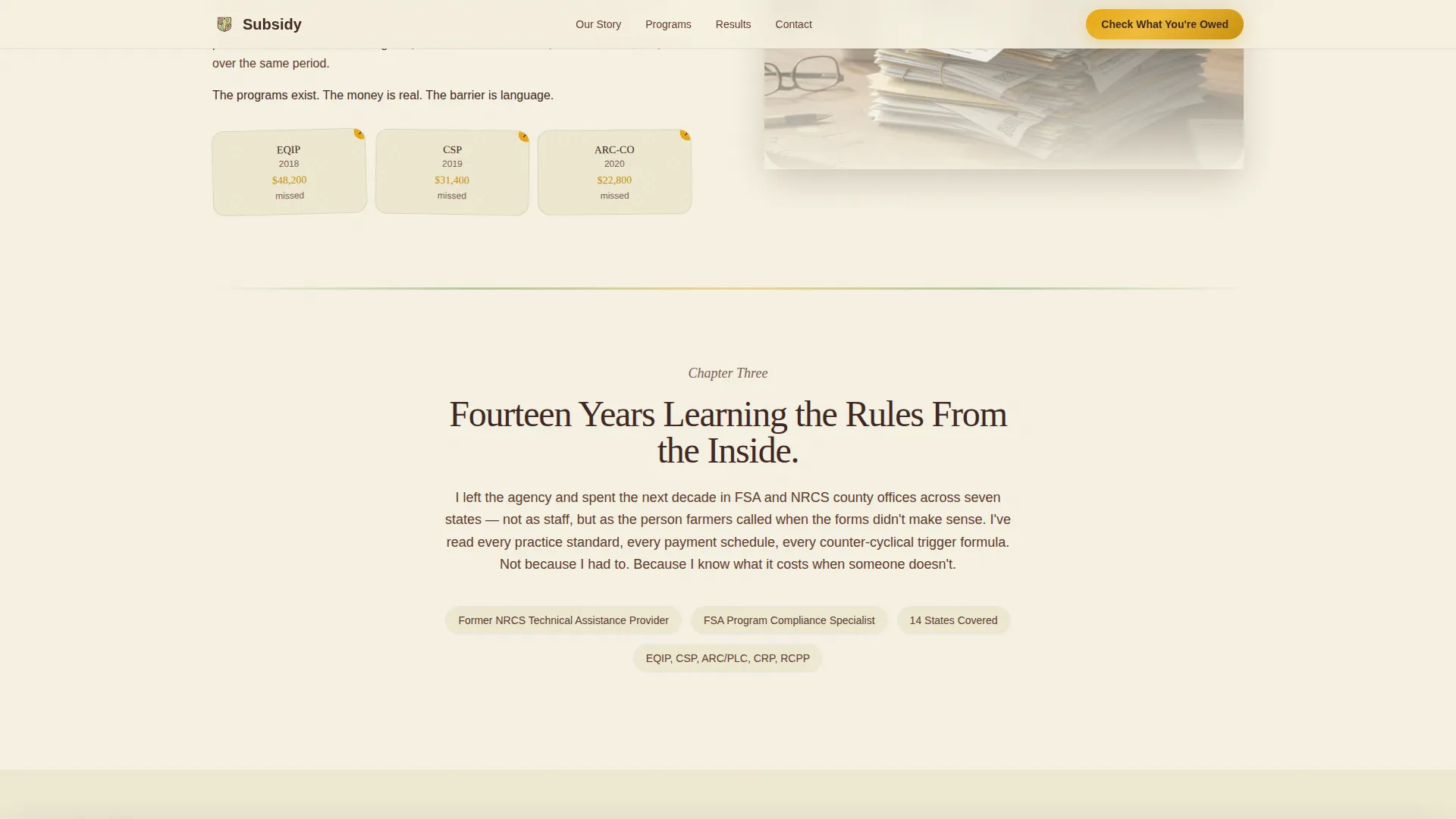 Trusted Farmsubsidy Landing Page Template