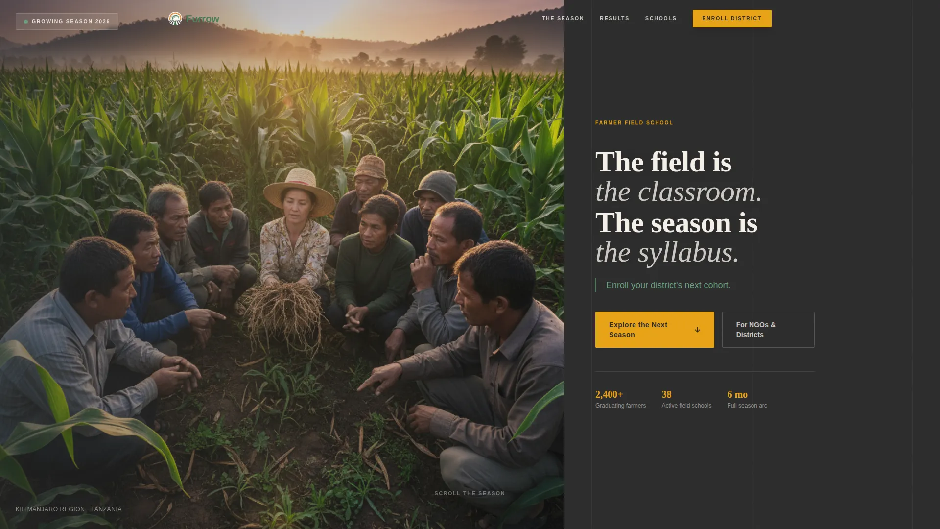 Farmer Field School Landing Page Template