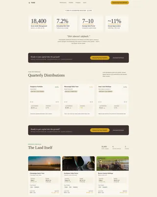 Farmland Investment Fund Landing Page Template
