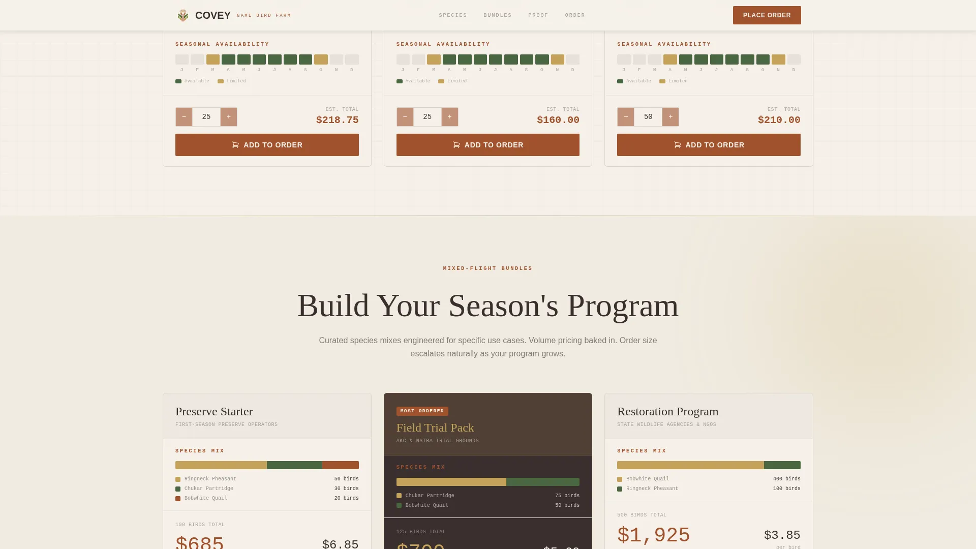 Livestock & Animal Husbandry Booking Website Template