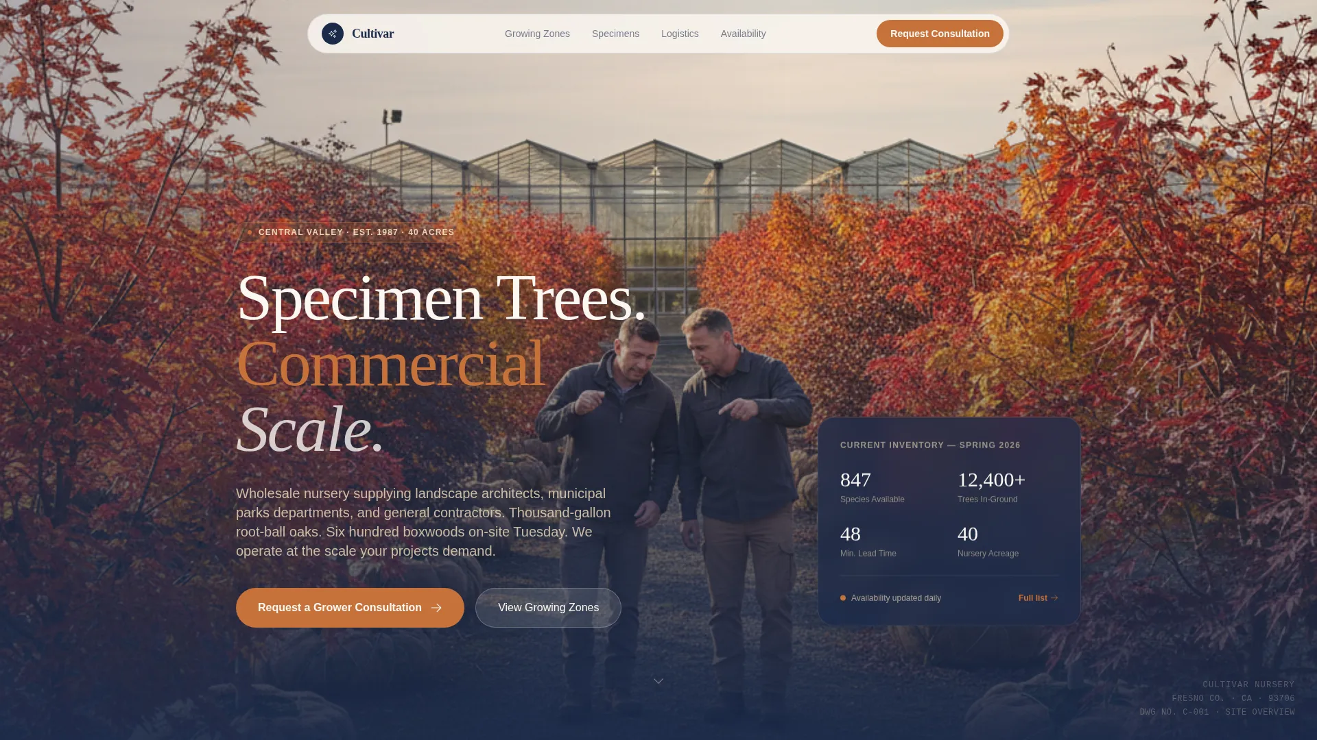 Nursery & Plant Farm Professional Website Template