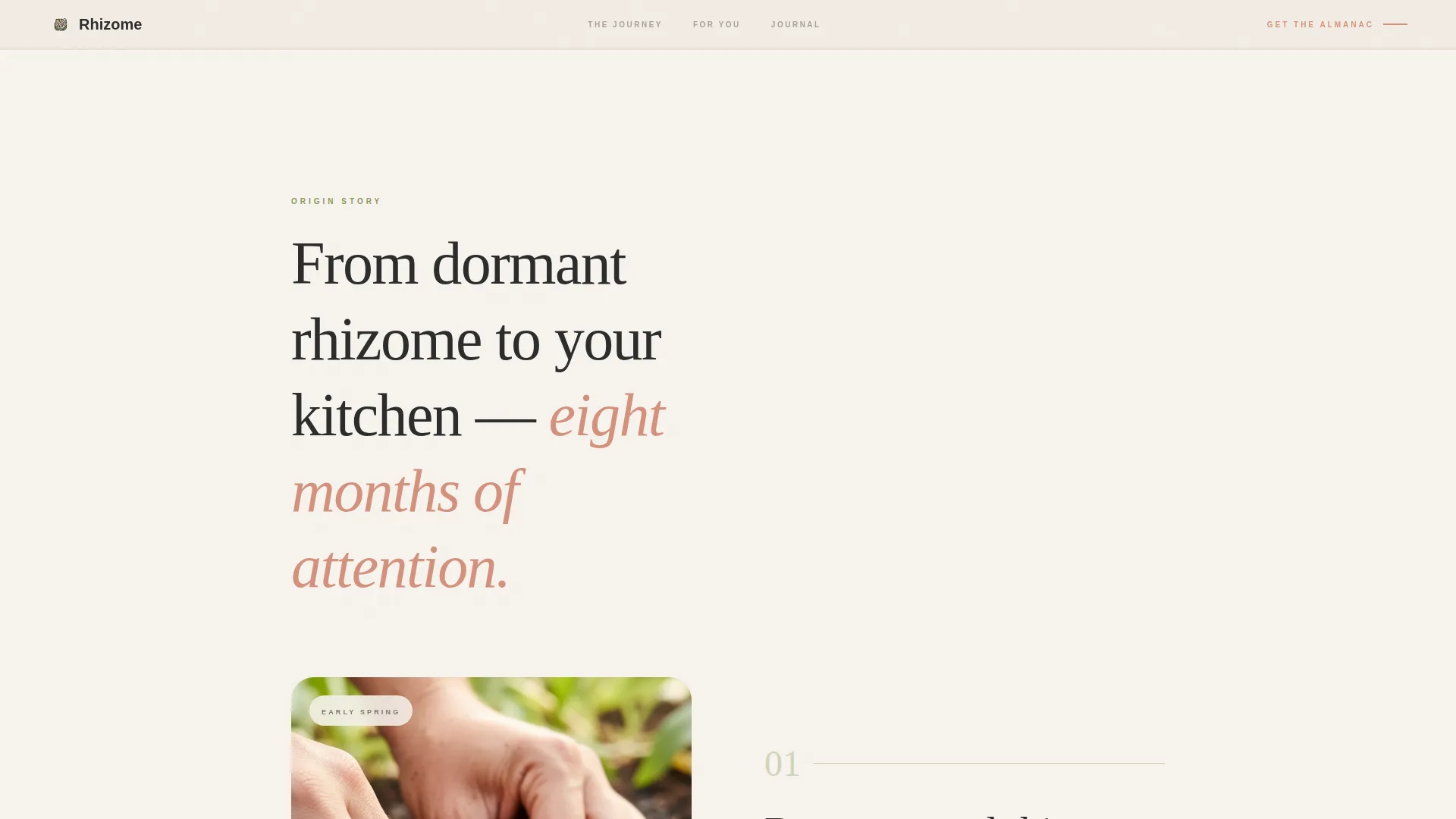 Artisan Ginger Farm Landing Page Template