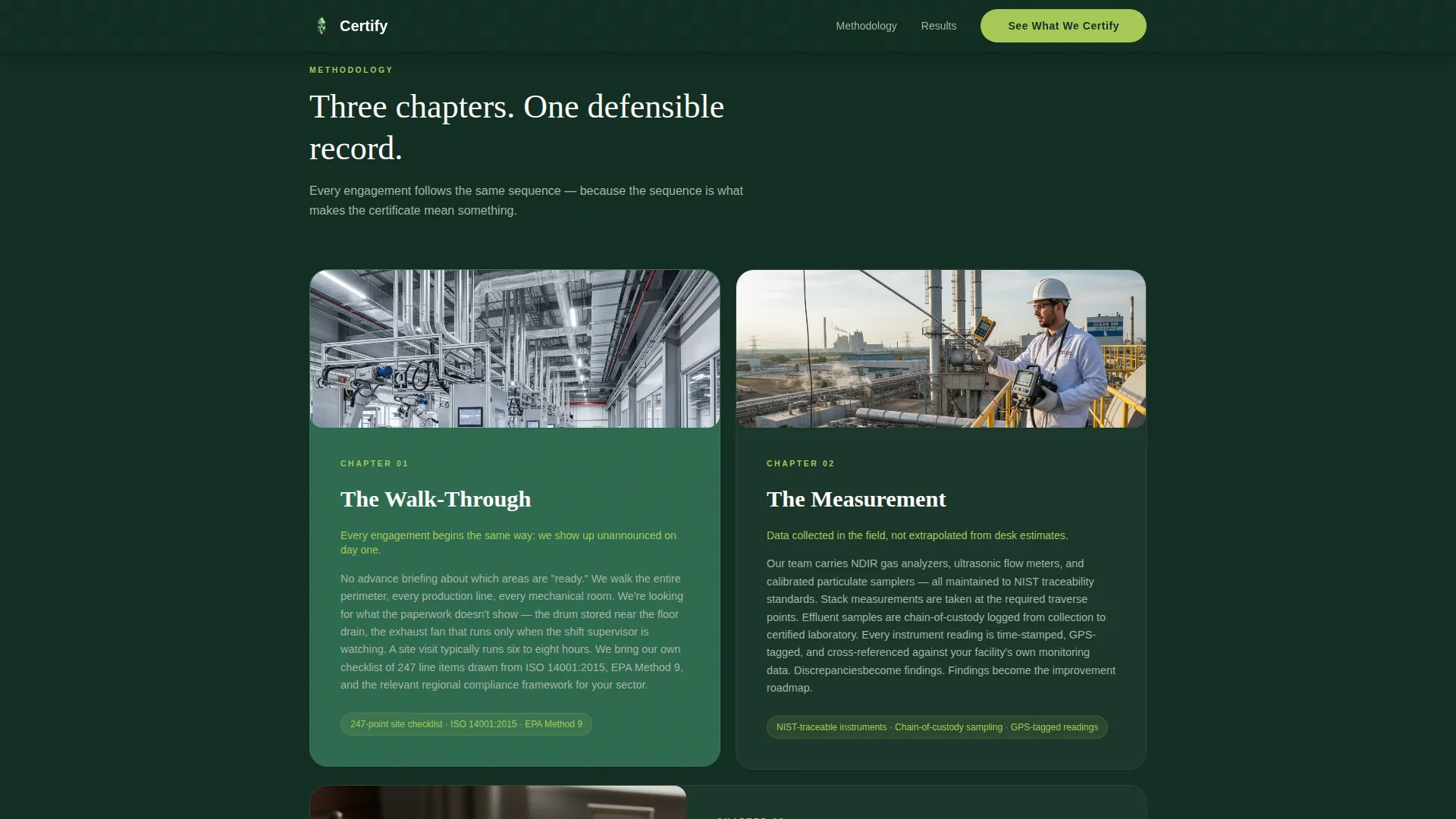 Green Certification Landing Page Template