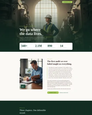 Green Certification Landing Page Template