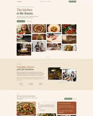 Vegetarian Cooking Class Landing Page Template