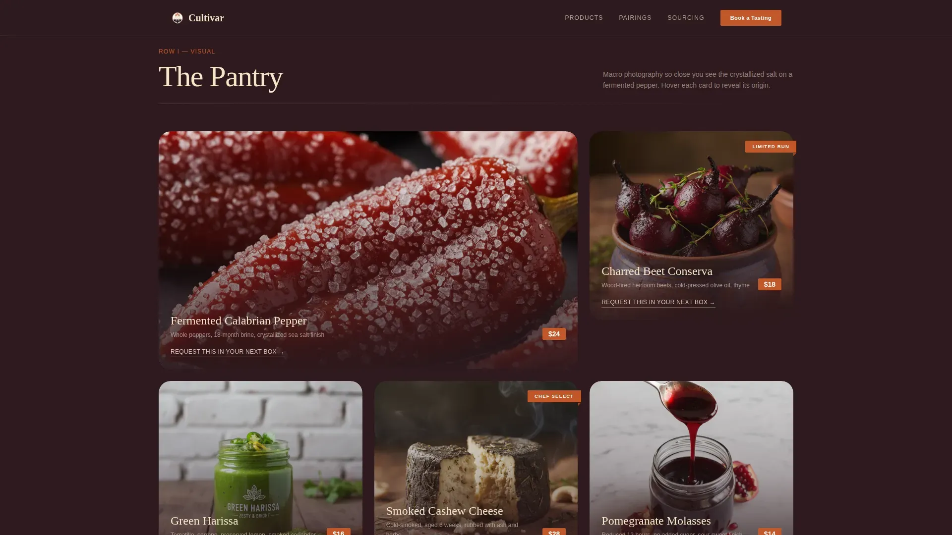 Haute Craft Vegetarian Brand Landing Page Template