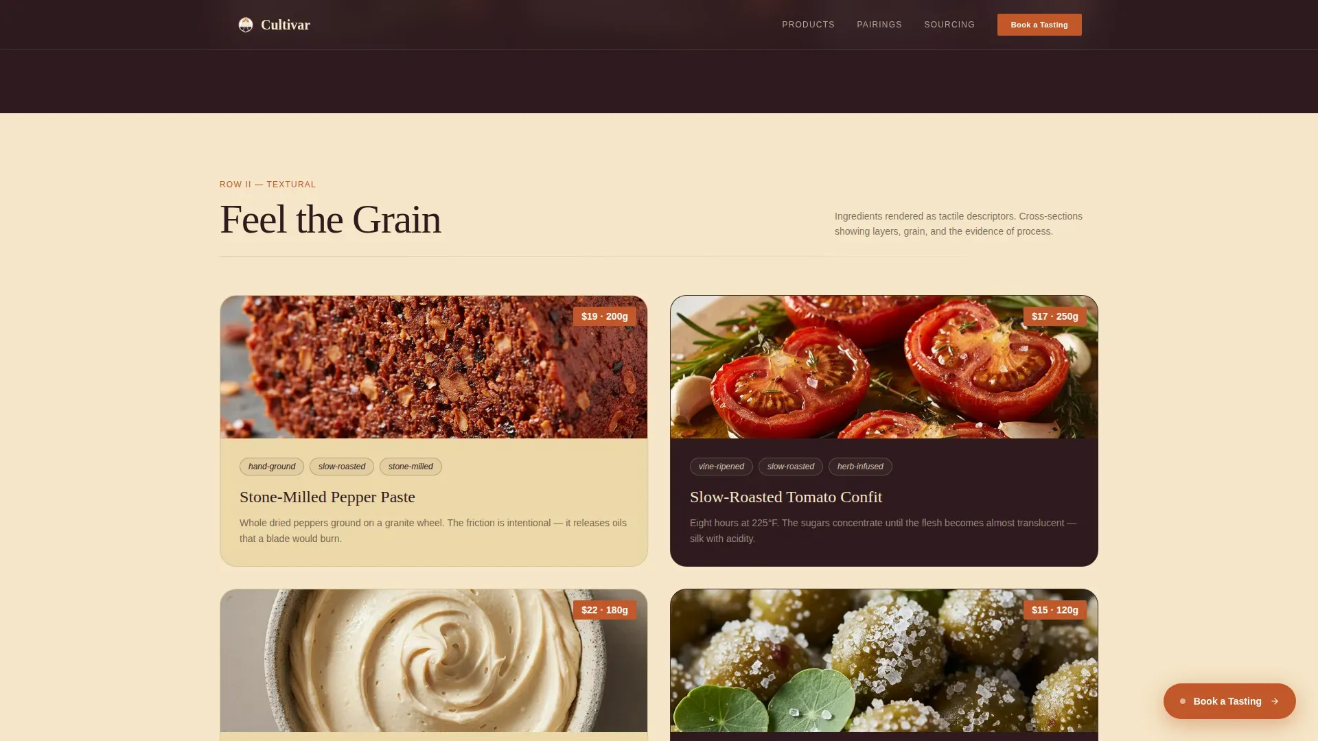 Haute Craft Vegetarian Brand Landing Page Template