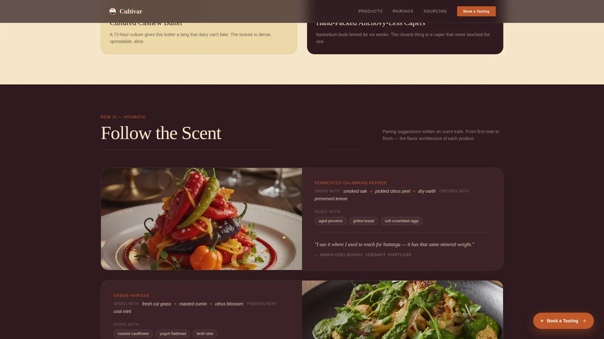 Haute Craft Vegetarian Brand Landing Page Template