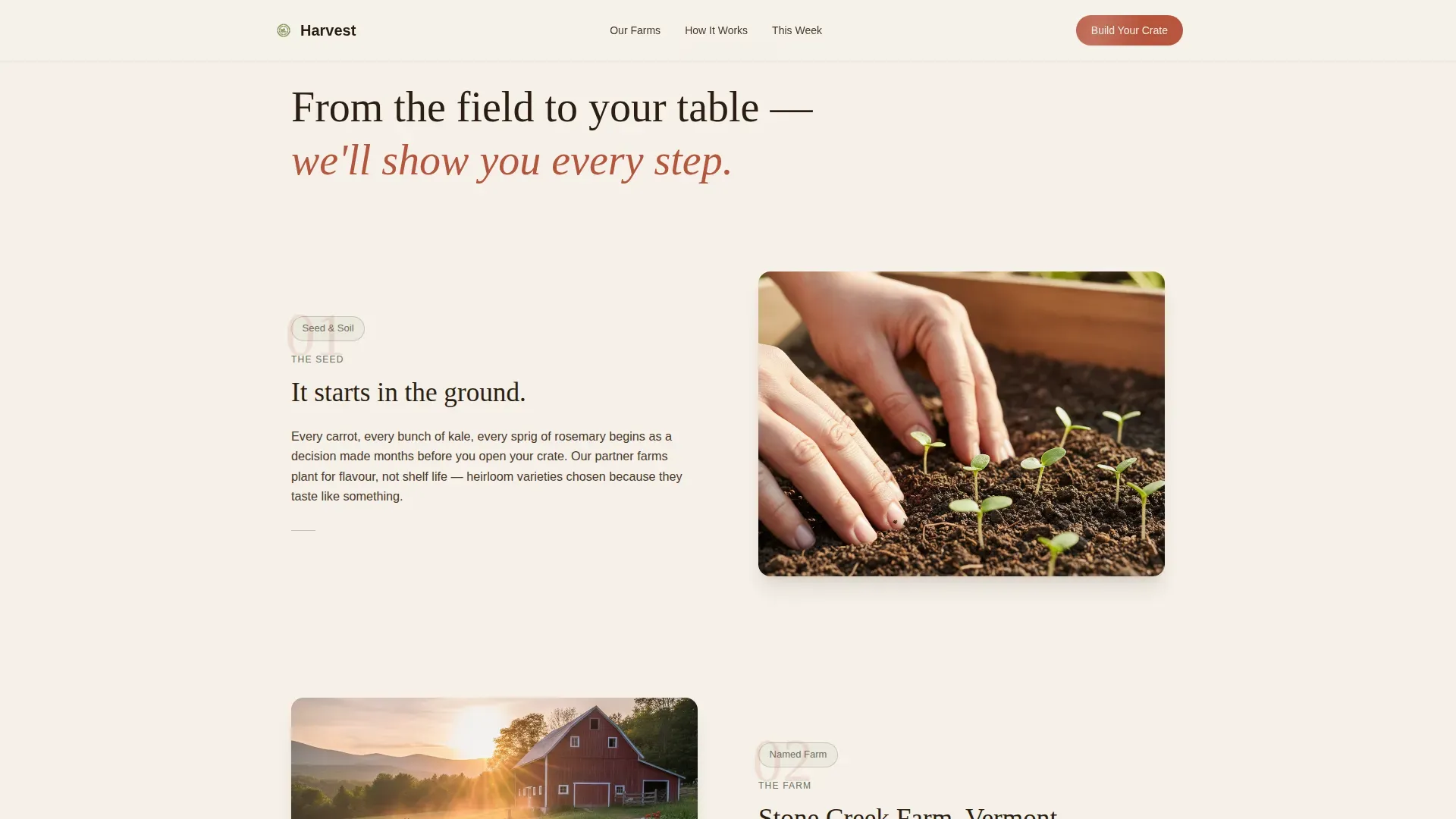 Farm Fresh Vegetarian Grocery Delivery Landing Page