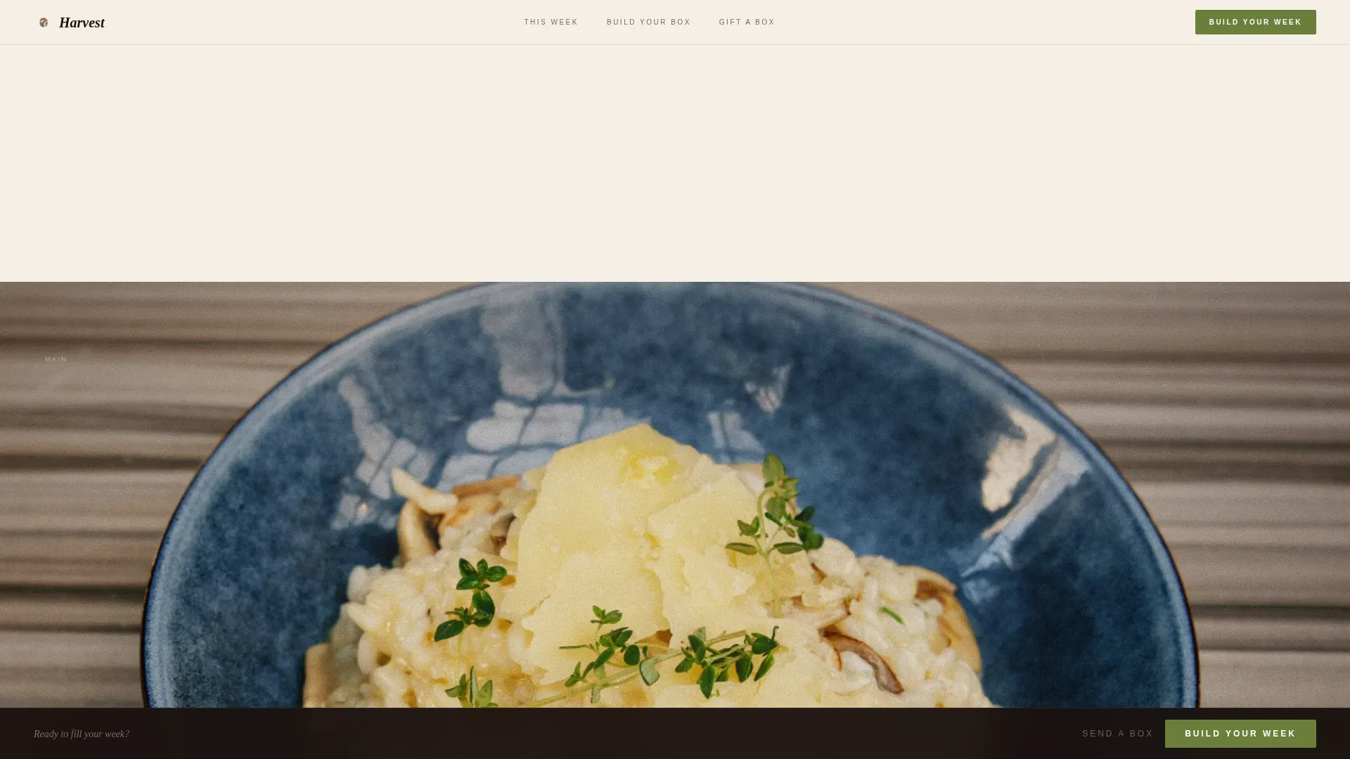 Luxe Minimal Vegetarian Meal Delivery Landing Page Template