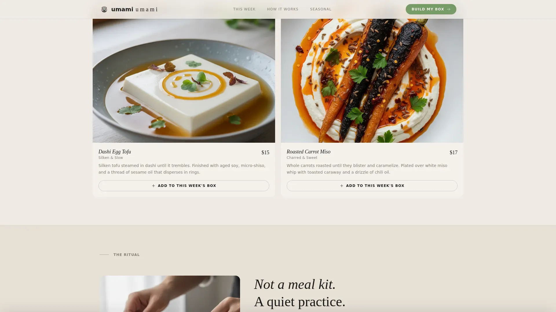 Vegetarian Meal Kit Subscription Landing Page Template