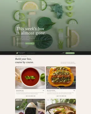 Vegetarian Meal Kit Subscription Landing Page Template