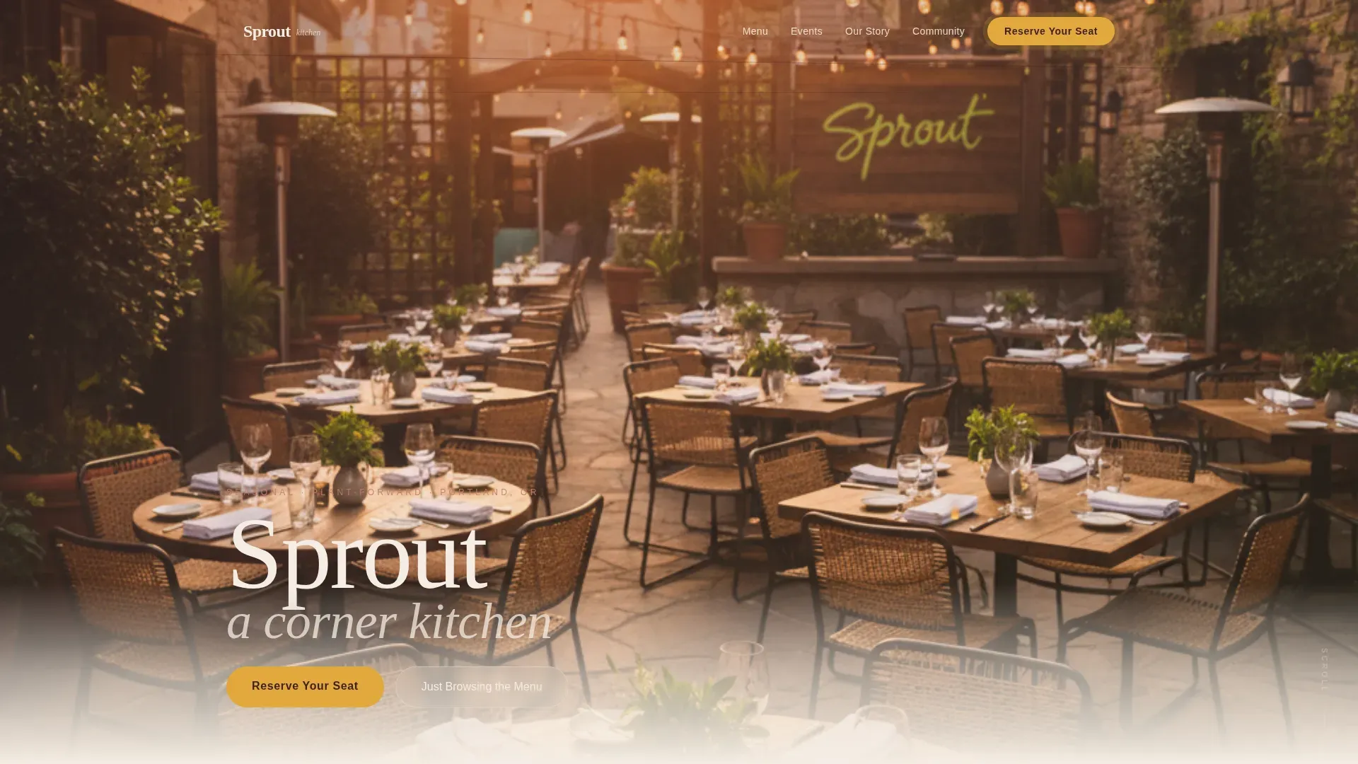 Vegetarian Restaurant Landing Page Template