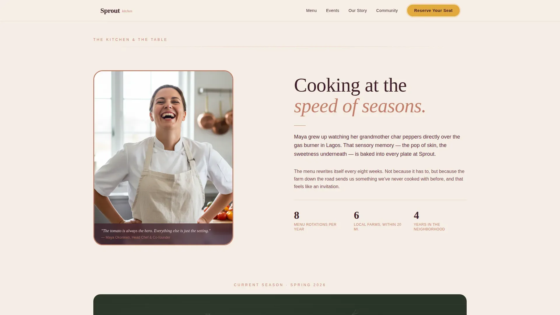 Vegetarian Restaurant Landing Page Template