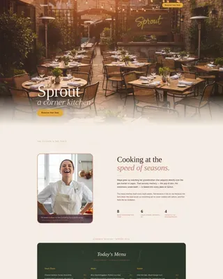 Vegetarian Restaurant Landing Page Template