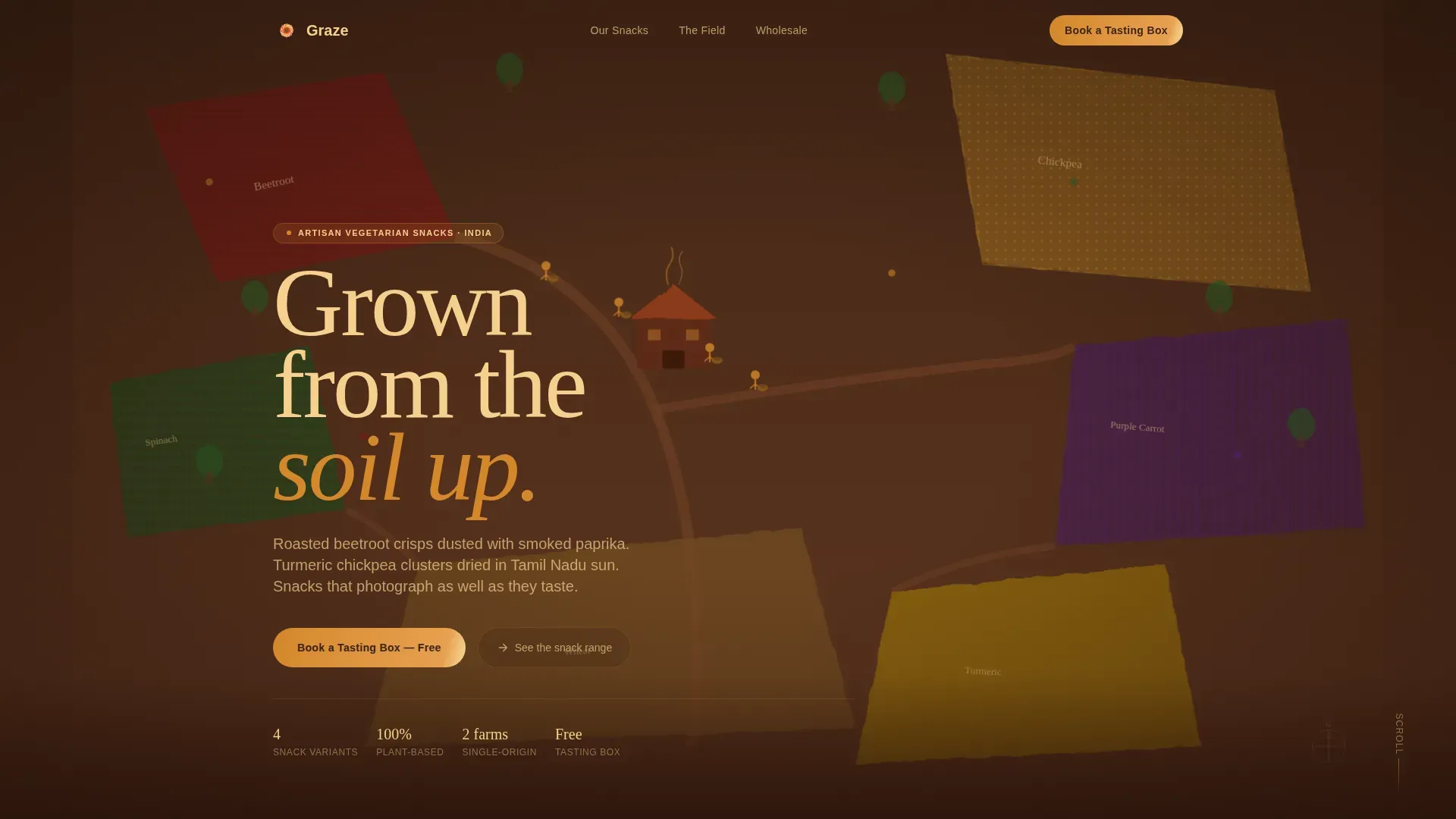 Artisan Harvest Snack Brand Landing Page Template