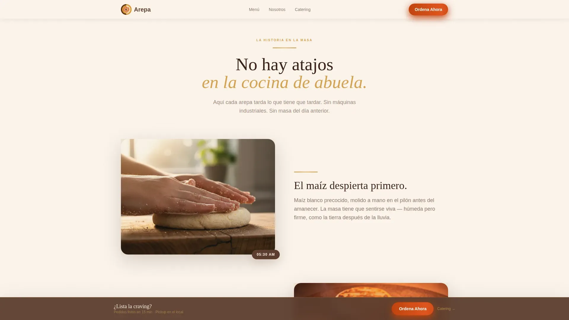 Authentic Venezuelan Restaurant | Free Website Template | Rocket