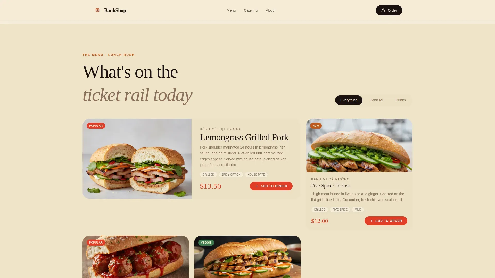 ì Shop Landing Page Template - Haute Craft Card Grid